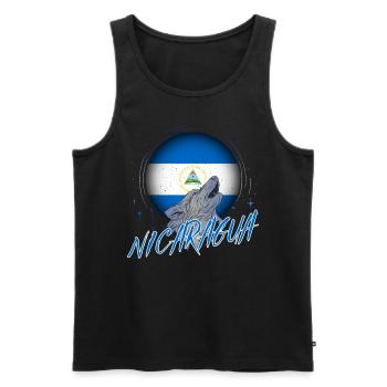 Nicaragua - Men's Premium Organic Tank Top - black - Front - Michal (187cm)