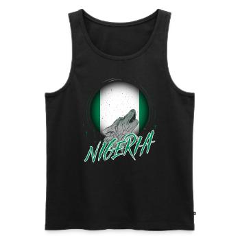 Nigeria - Männer Premium Bio Tank Top - Schwarz - Vorne - AI Model Male 178 light (178cm)