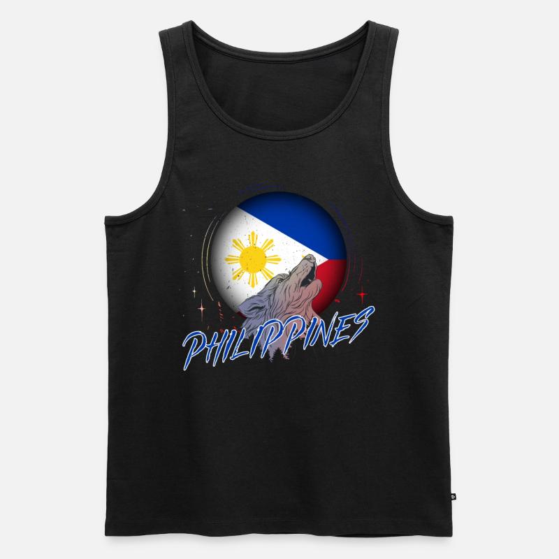 Philippinen - Männer Premium Bio Tank Top - Schwarz