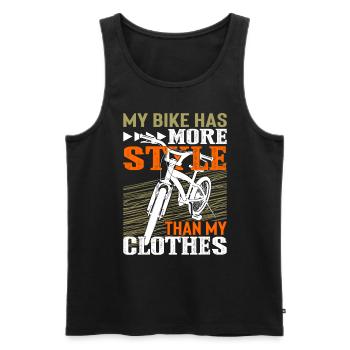 My bike has more style than my clothes - Men's Premium Organic Tank Top - black - Front - AI Model Male 178 light (178cm)