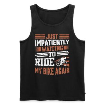 J’attends avec impatience de refaire du vélo - Débardeur bio Premium Homme - noir - Devant - Michal (187cm)