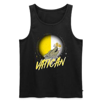 Vatican - Men's Premium Organic Tank Top - black - Front - AI Model Male 178 light (178cm)