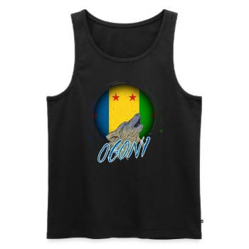 Ogoni - Männer Premium Bio Tank Top - Schwarz - Vorne - AI Model Male 178 light (178cm)