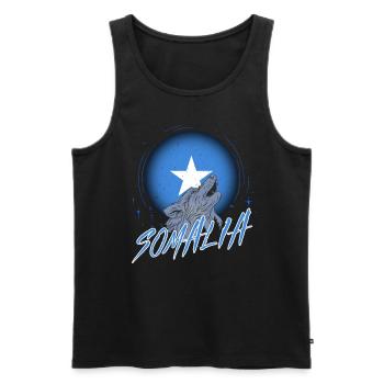Somalia - Men's Premium Organic Tank Top - black - Front - AI Model Male 178 light (178cm)