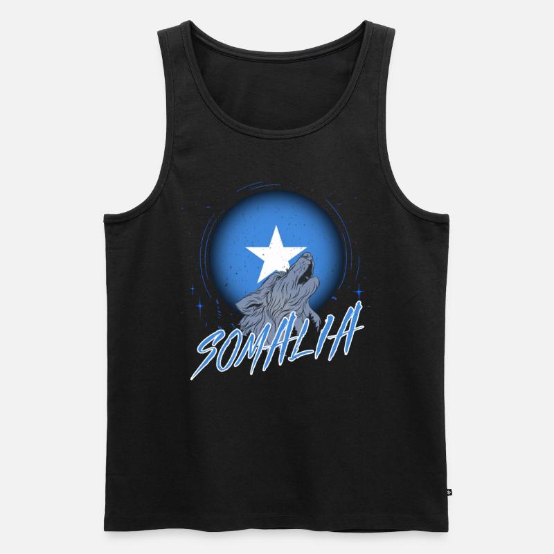 Somalia - Männer Premium Bio Tank Top - Schwarz