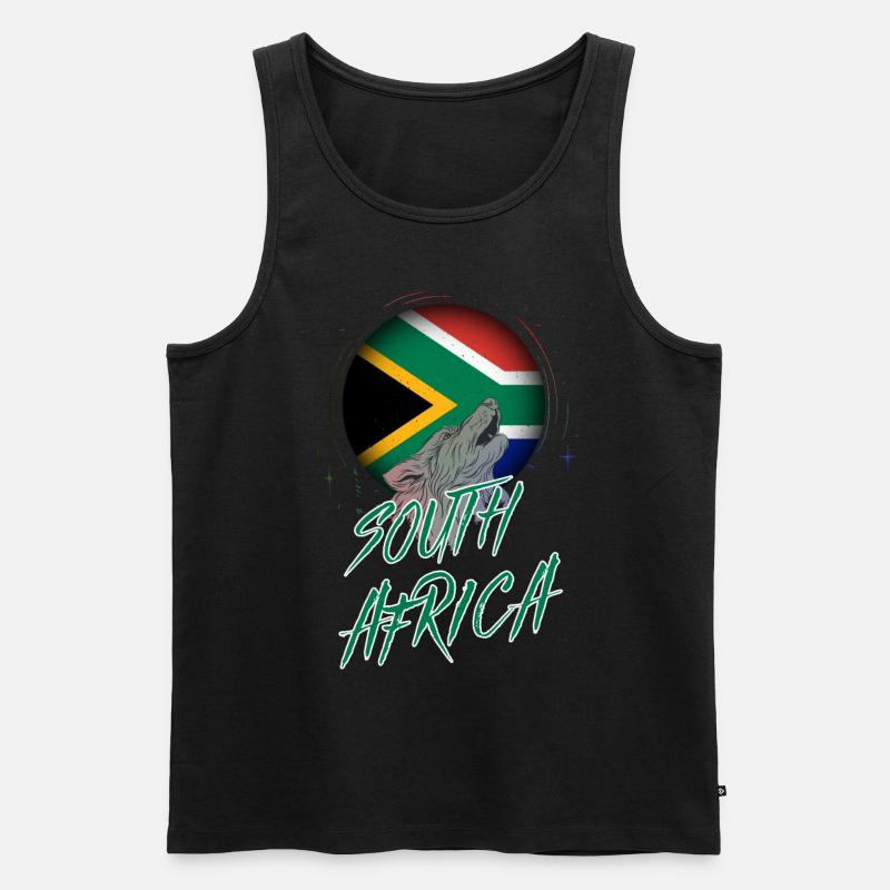 Südafrika - Männer Premium Bio Tank Top - Schwarz