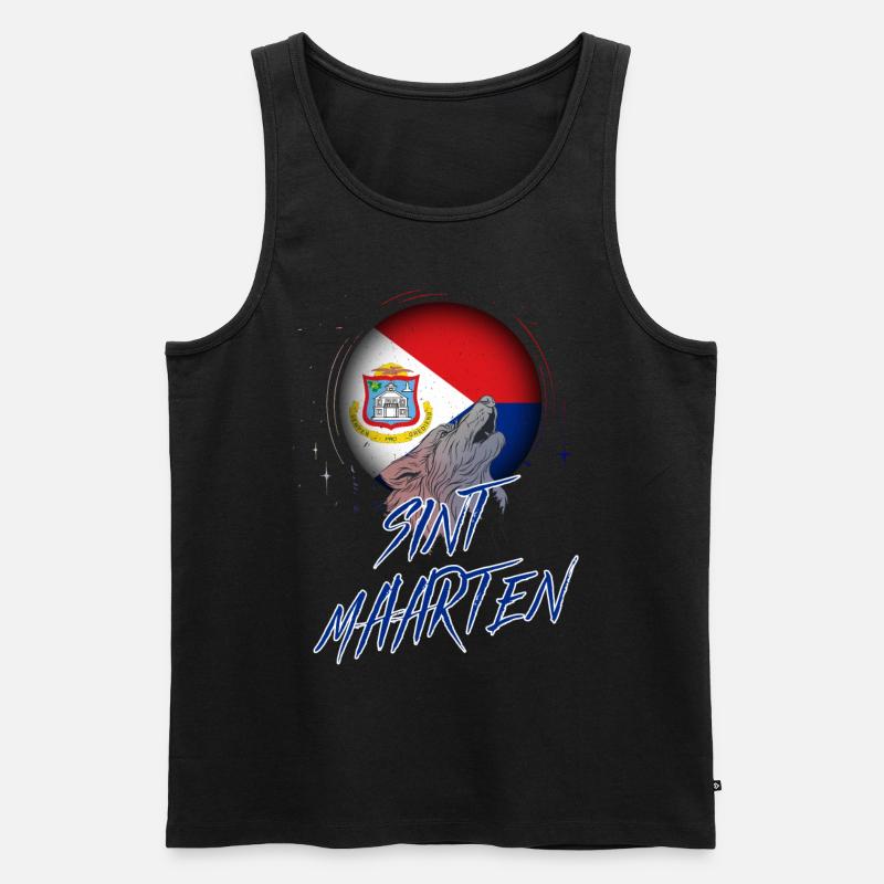 Sint Maarten - Männer Premium Bio Tank Top - Schwarz