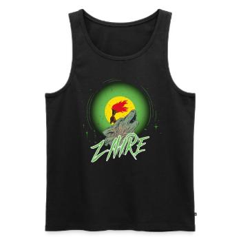 Zaire - Männer Premium Bio Tank Top - Schwarz - Vorne - AI Model Male 178 light (178cm)
