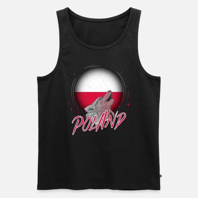 Polen - Männer Premium Bio Tank Top - Schwarz