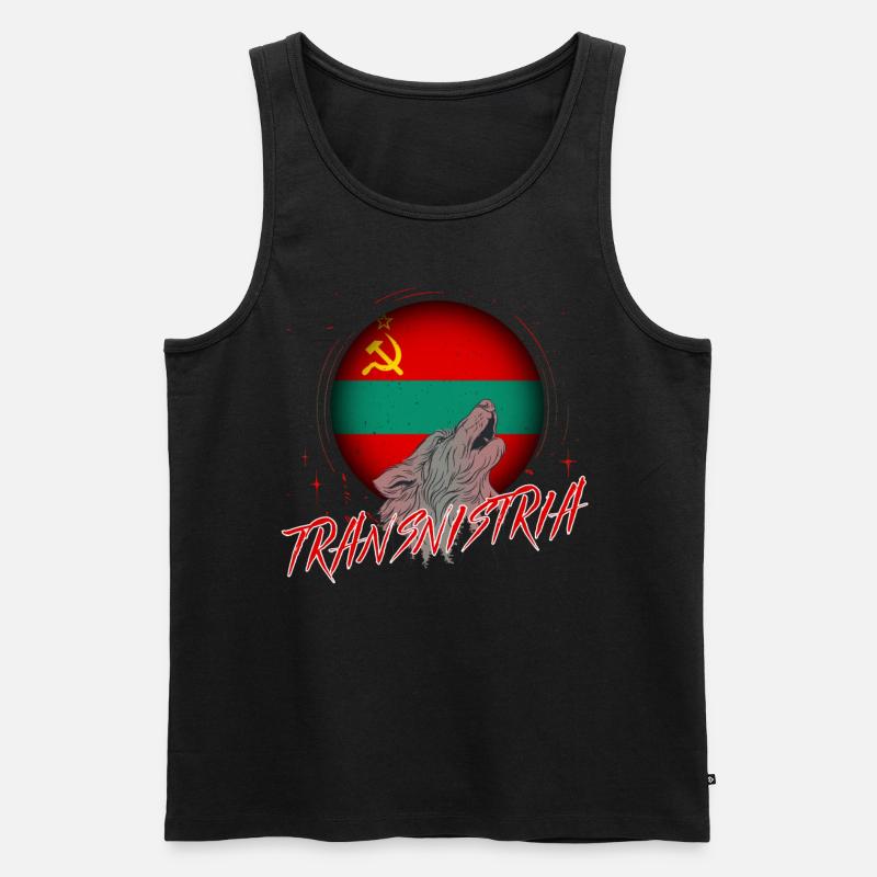 Transnistrien - Männer Premium Bio Tank Top - Schwarz