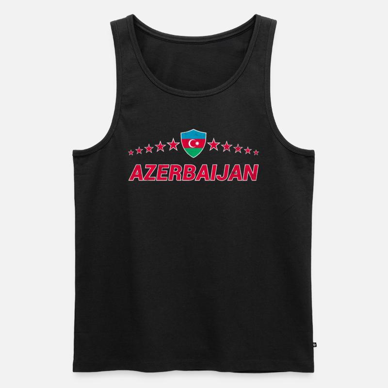 Aserbaidschan - Männer Premium Bio Tank Top - Schwarz