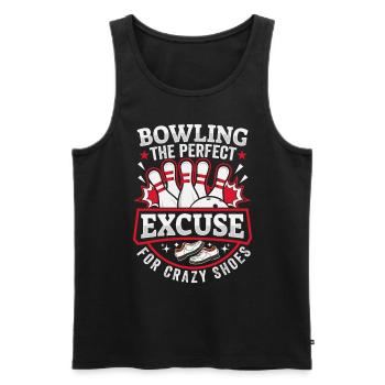 LE BOWLING : L’EXCUSE PARFAITE POUR DES CHAUSSURES FOLLES - Débardeur bio Premium Homme - noir - Devant - Michal (187cm)