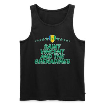 St. Vincent und die Grenadinen - Männer Premium Bio Tank Top - Schwarz - Vorne - AI Model Male 178 light (178cm)