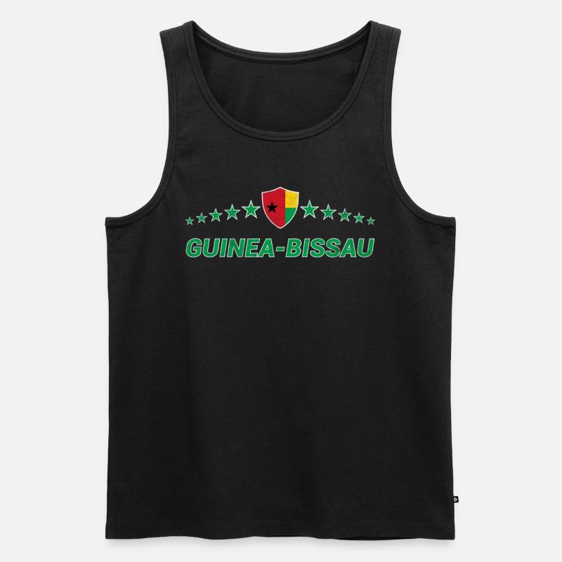 Guinea-Bissau - Männer Premium Bio Tank Top - Schwarz