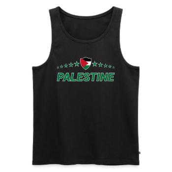 Palestine - Débardeur bio Premium Homme - noir - Devant - Michal (187cm)