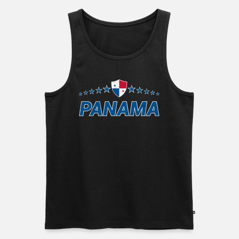 Panama - Männer Premium Bio Tank Top - Schwarz