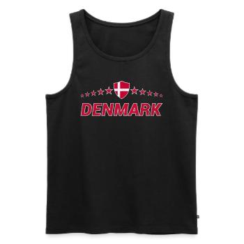 Denmark - Men's Premium Organic Tank Top - black - Front - AI Model Male 178 light (178cm)