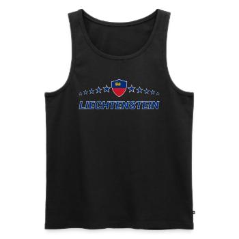Liechtenstein - Männer Premium Bio Tank Top - Schwarz - Vorne - AI Model Male 178 light (178cm)