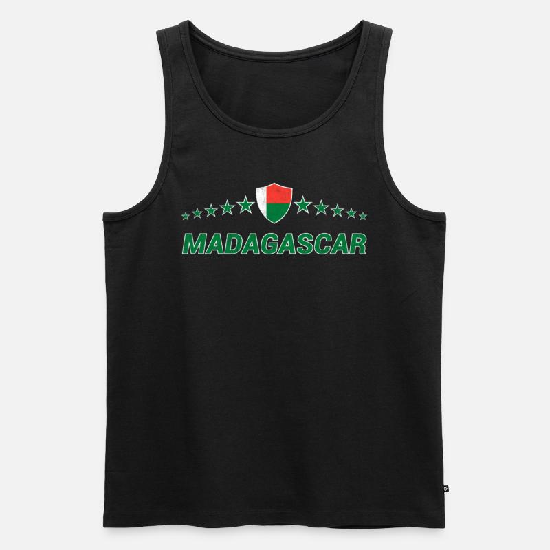 Madagaskar - Männer Premium Bio Tank Top - Schwarz