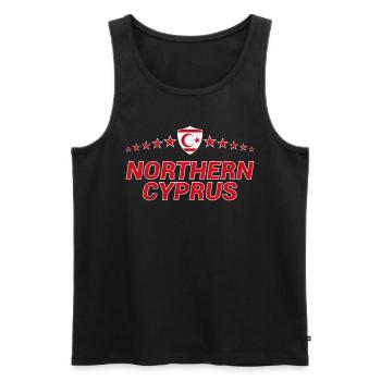 Northern Cyprus - Men's Premium Organic Tank Top - black - Front - AI Model Male 178 light (178cm)