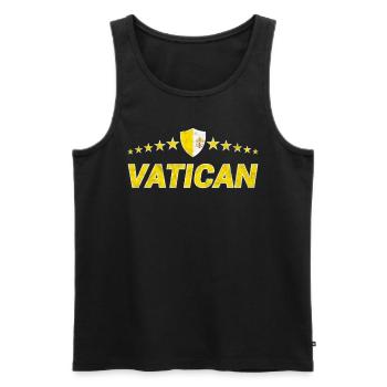 Vatican - Men's Premium Organic Tank Top - black - Front - AI Model Male 178 light (178cm)