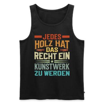 Tischler Bootsbauer Holzbearbeitung Spruch - Männer Premium Bio Tank Top - Schwarz - Vorne - AI Model Male 178 light (178cm)
