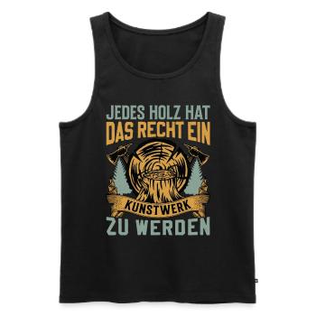 Tischler Bootsbauer Holzbearbeitung Spruch - Männer Premium Bio Tank Top - Schwarz - Vorne - AI Model Male 178 light (178cm)