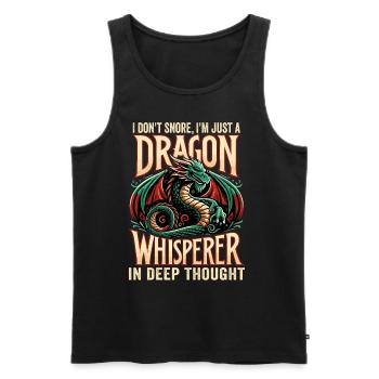 Dragon Whisperer - Je ne ronfle pas - Débardeur bio Premium Homme - noir - Devant - AI Model Male 178 light (178cm)