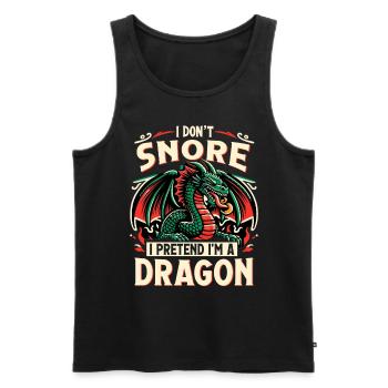 Dragon Whisperer - Je ne ronfle pas - Débardeur bio Premium Homme - noir - Devant - Michal (187cm)