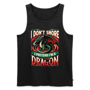 Dragon Whisperer - Je ne ronfle pas - Débardeur bio Premium Homme - noir - Devant - Michal (187cm)