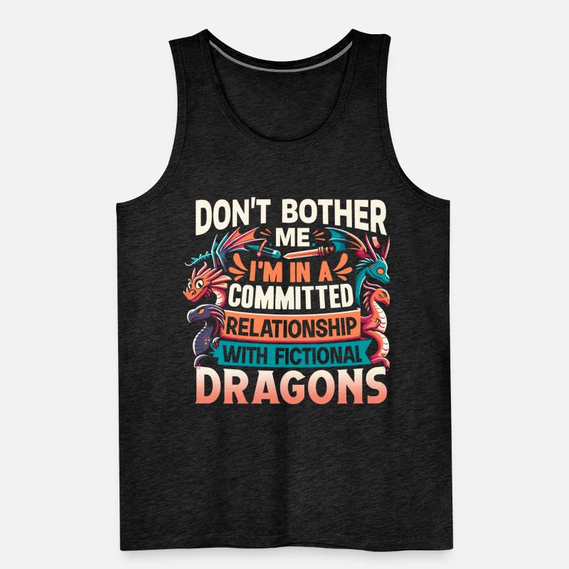Fictional Dragons – A Committed Relationship Men's Premium Organic Tank Top