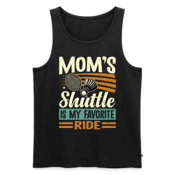BADMINTON Moms Shuttle - Kids Shuttle - Men's Premium Organic Tank Top - black - Front - AI Model Male 178 light (178cm)