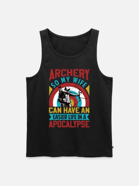 Funny Archery Saying - Apocalypse - Men's Premium Organic Tank Top - black