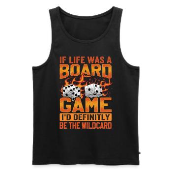 Board Game Saying - Shy, Introvert - Men's Premium Organic Tank Top - black - Front - AI Model Male 178 light (178cm)