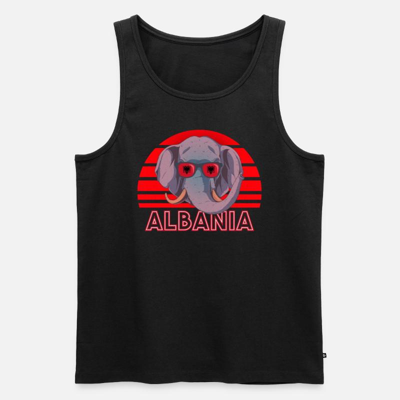 Albanien - Männer Premium Bio Tank Top - Schwarz
