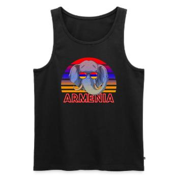 Armenia - Men's Premium Organic Tank Top - black - Front - AI Model Male 178 light (178cm)