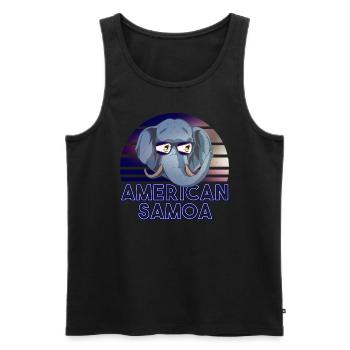 American Samoa - Men's Premium Organic Tank Top - black - Front - AI Model Male 178 light (178cm)