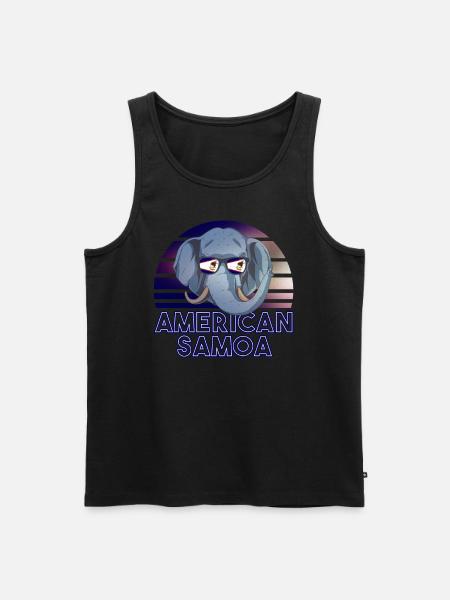 American Samoa - Men's Premium Organic Tank Top - black