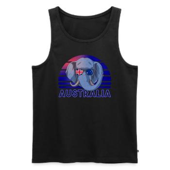 Australien - Männer Premium Bio Tank Top - Schwarz - Vorne - AI Model Male 178 light (178cm)
