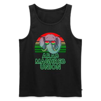 Union des Arabischen Maghreb - Männer Premium Bio Tank Top - Schwarz - Vorne - AI Model Male 178 light (178cm)