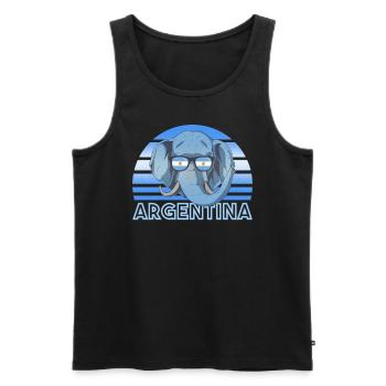 Argentinien - Männer Premium Bio Tank Top - Schwarz - Vorne - AI Model Male 178 light (178cm)