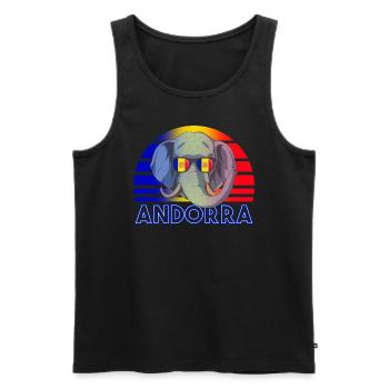 Andorra - Men's Premium Organic Tank Top - black - Front - AI Model Male 178 light (178cm)