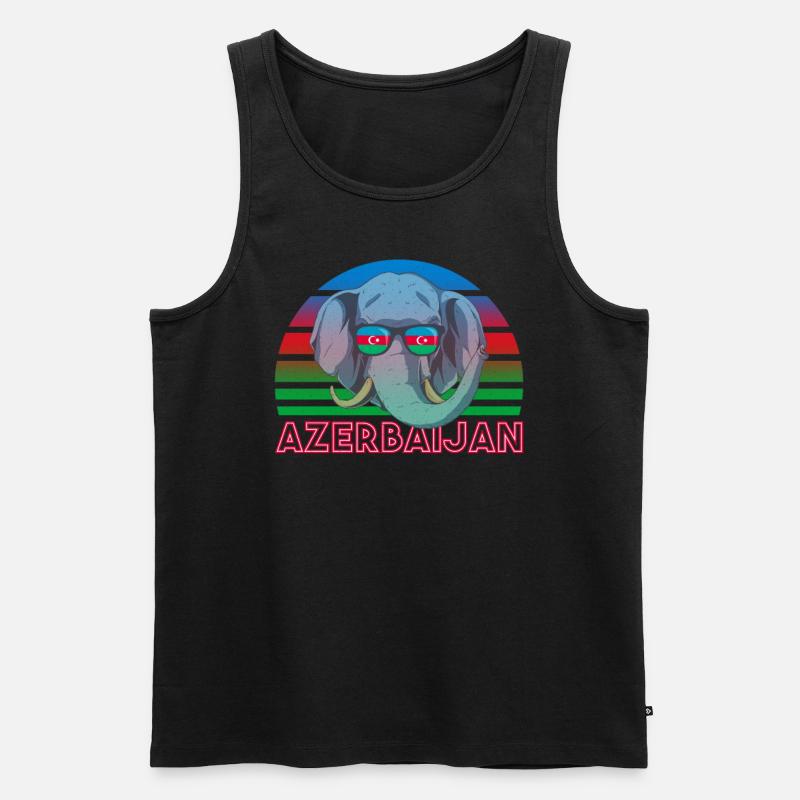 Aserbaidschan - Männer Premium Bio Tank Top - Schwarz