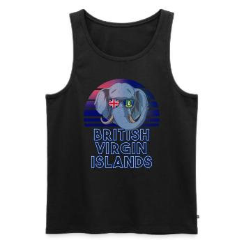 Britische Jungferninseln - Männer Premium Bio Tank Top - Schwarz - Vorne - AI Model Male 178 light (178cm)