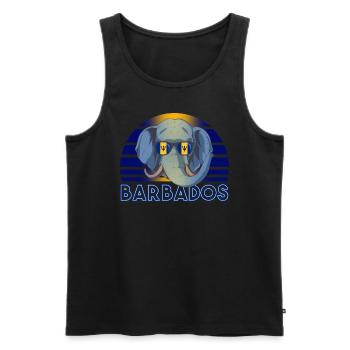 Barbados - Männer Premium Bio Tank Top - Schwarz - Vorne - AI Model Male 178 light (178cm)