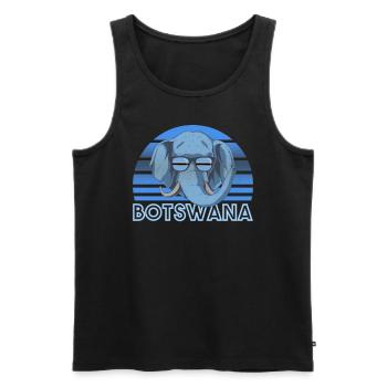 Botswana - Männer Premium Bio Tank Top - Schwarz - Vorne - Michal (187cm)