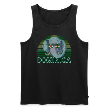 Dominica - Men's Premium Organic Tank Top - black - Front - AI Model Male 178 light (178cm)