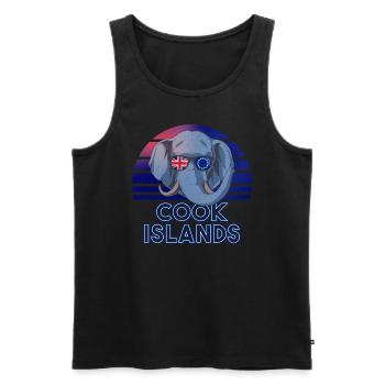 Cook Islands - Men's Premium Organic Tank Top - black - Front - AI Model Male 178 light (178cm)