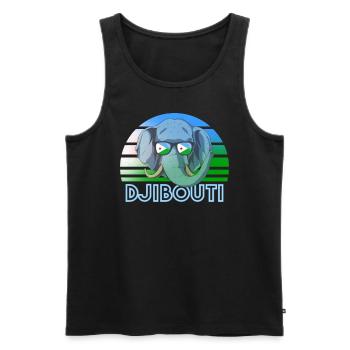 Dschibuti - Männer Premium Bio Tank Top - Schwarz - Vorne - AI Model Male 178 light (178cm)