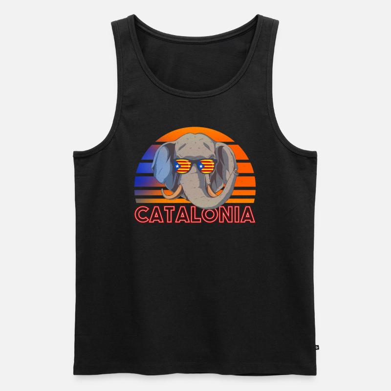 Katalonien - Männer Premium Bio Tank Top - Schwarz